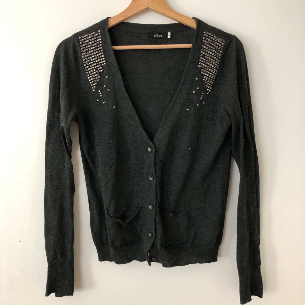 CARDIGAN W STUD DETAILING